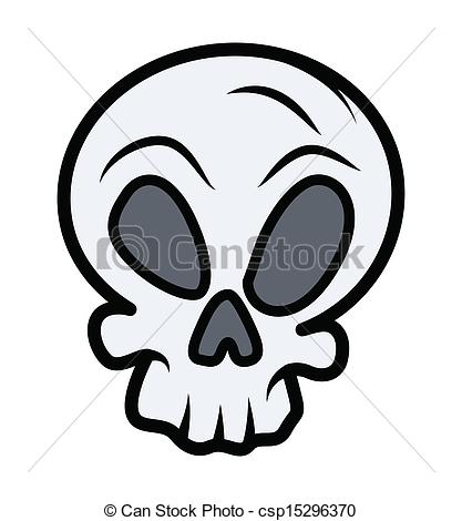 417x470 Simple Skull Tattoo. Drawing Art Of Retro Cartoon Skull Head