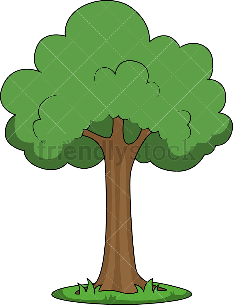 795x1040 Simple Tree Cartoon Vector Clipart