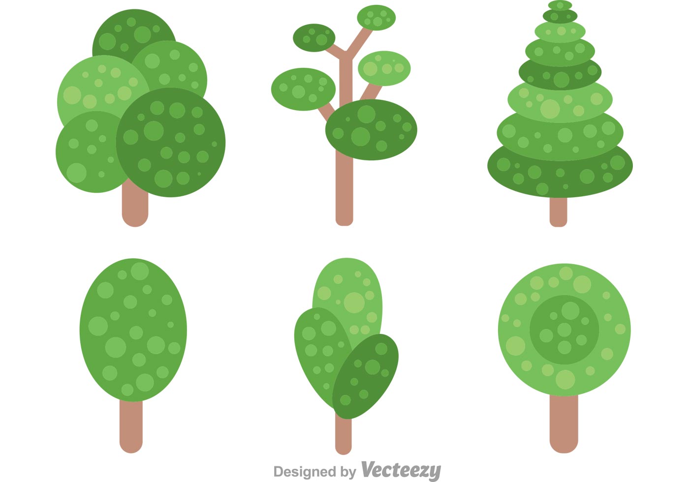 1400x980 Simple Tree With Leaves Vectors