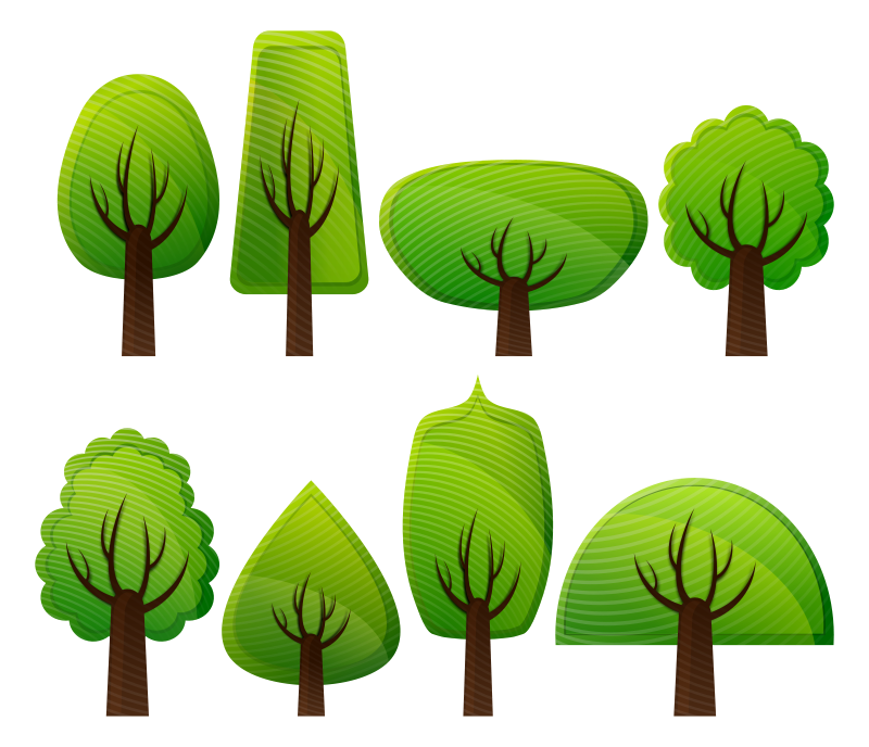 800x688 Simple Trees Free Vector 4vector