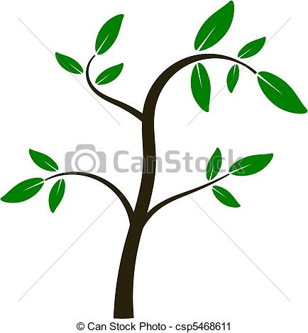 434x470 Simple Brown Tree Vector.