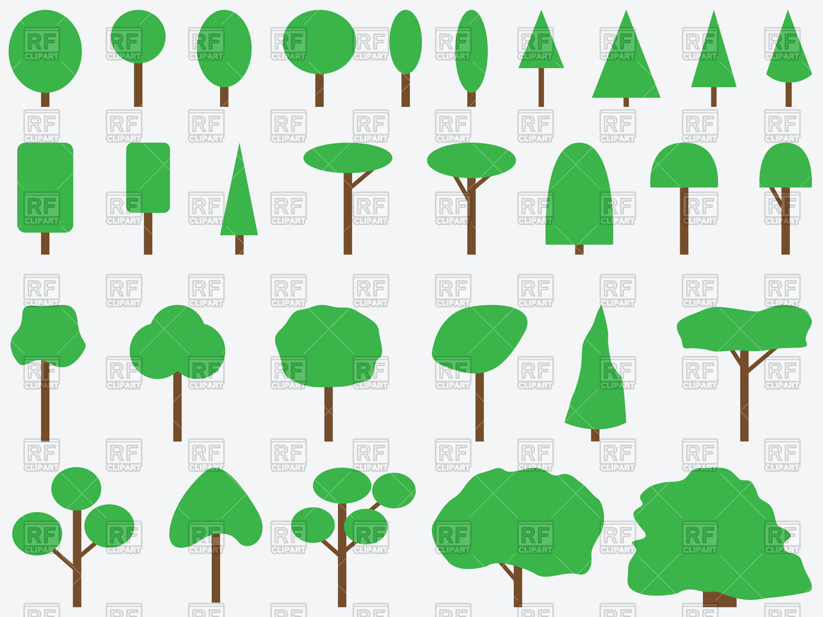 1200x900 Simple Green Trees Vector Image Vector Artwork Of Plants And