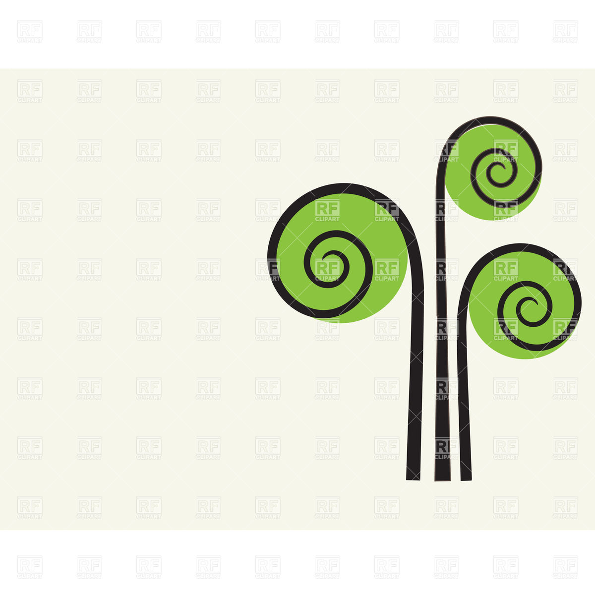 1200x1200 Stylized Simple Tree With Curls Vector Image Vector Artwork Of