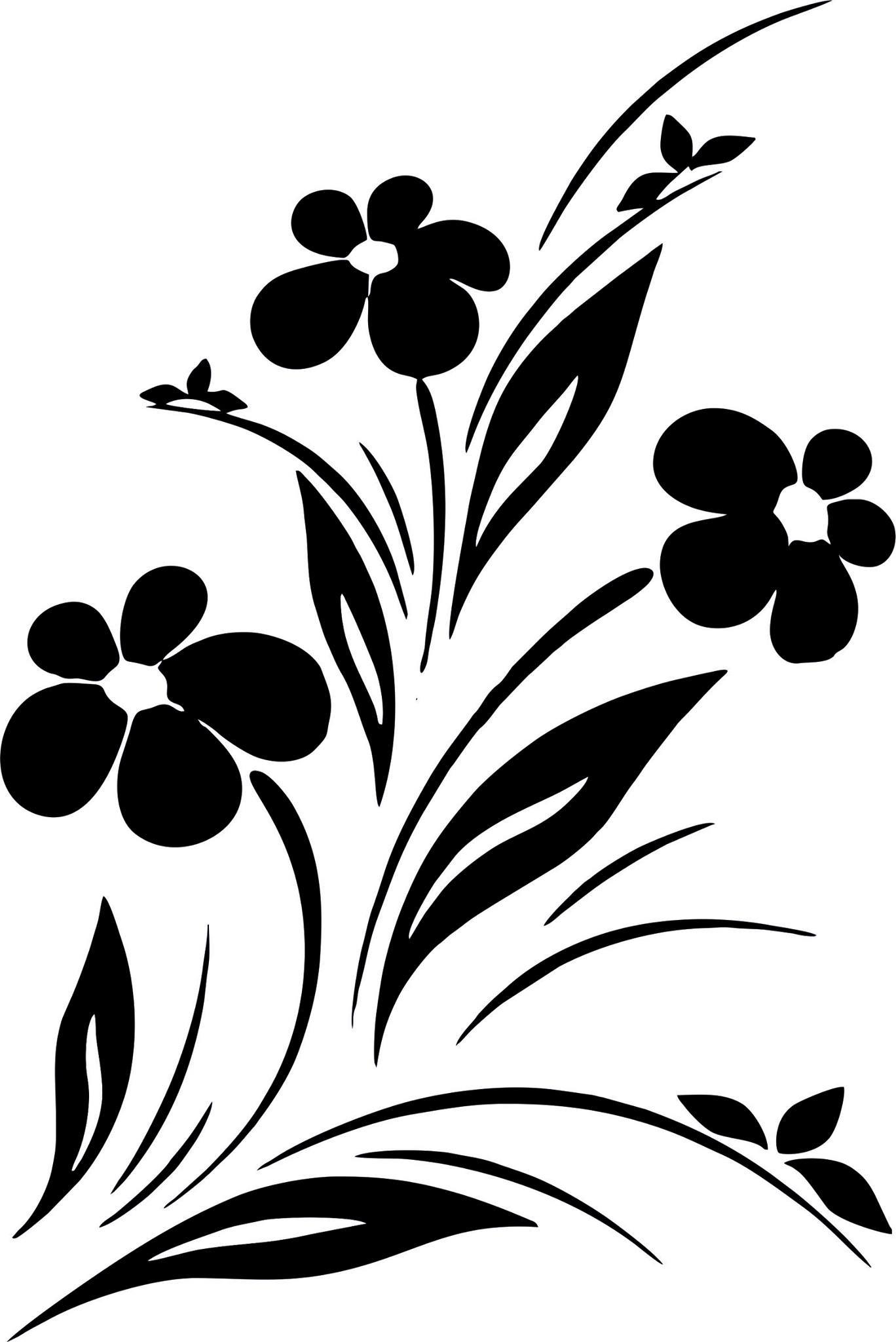 1368x2048 Simple Flower Designs Black And White Vector Art Jpg Download