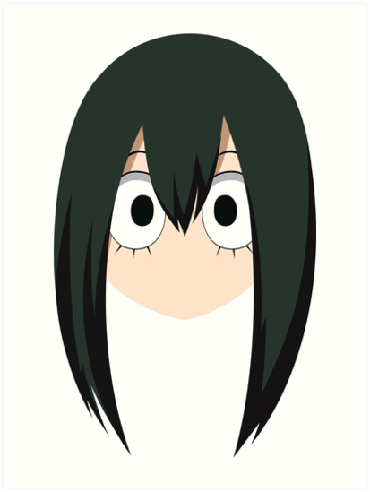 413x549 Tsuyu Asui Boku No Hero Academia Simple Vector Art Prints By