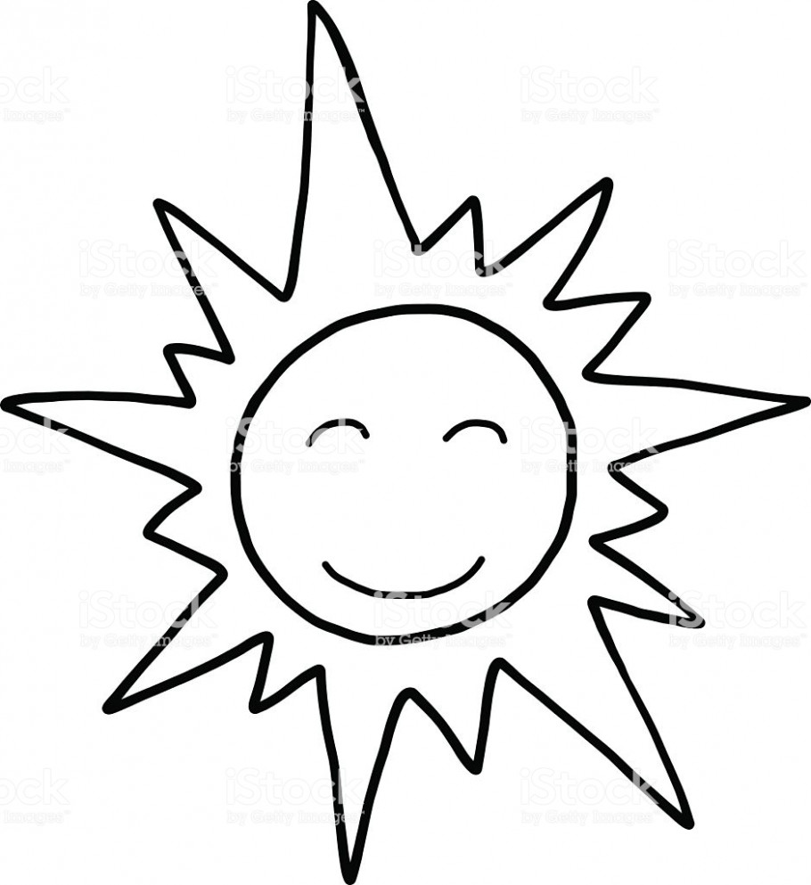 910x993 Smiling Sun Modest Simple Drawing Stock Vector Art Simple Sun