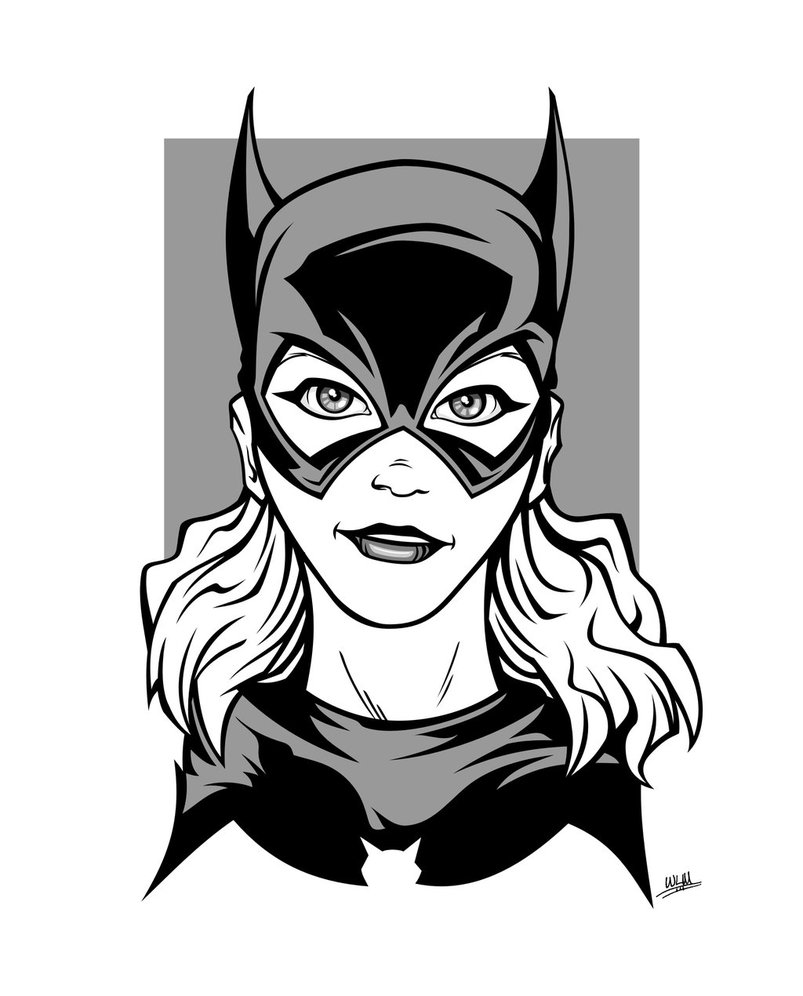 803x996 Batgirl Simple Vector Art By Raygun19