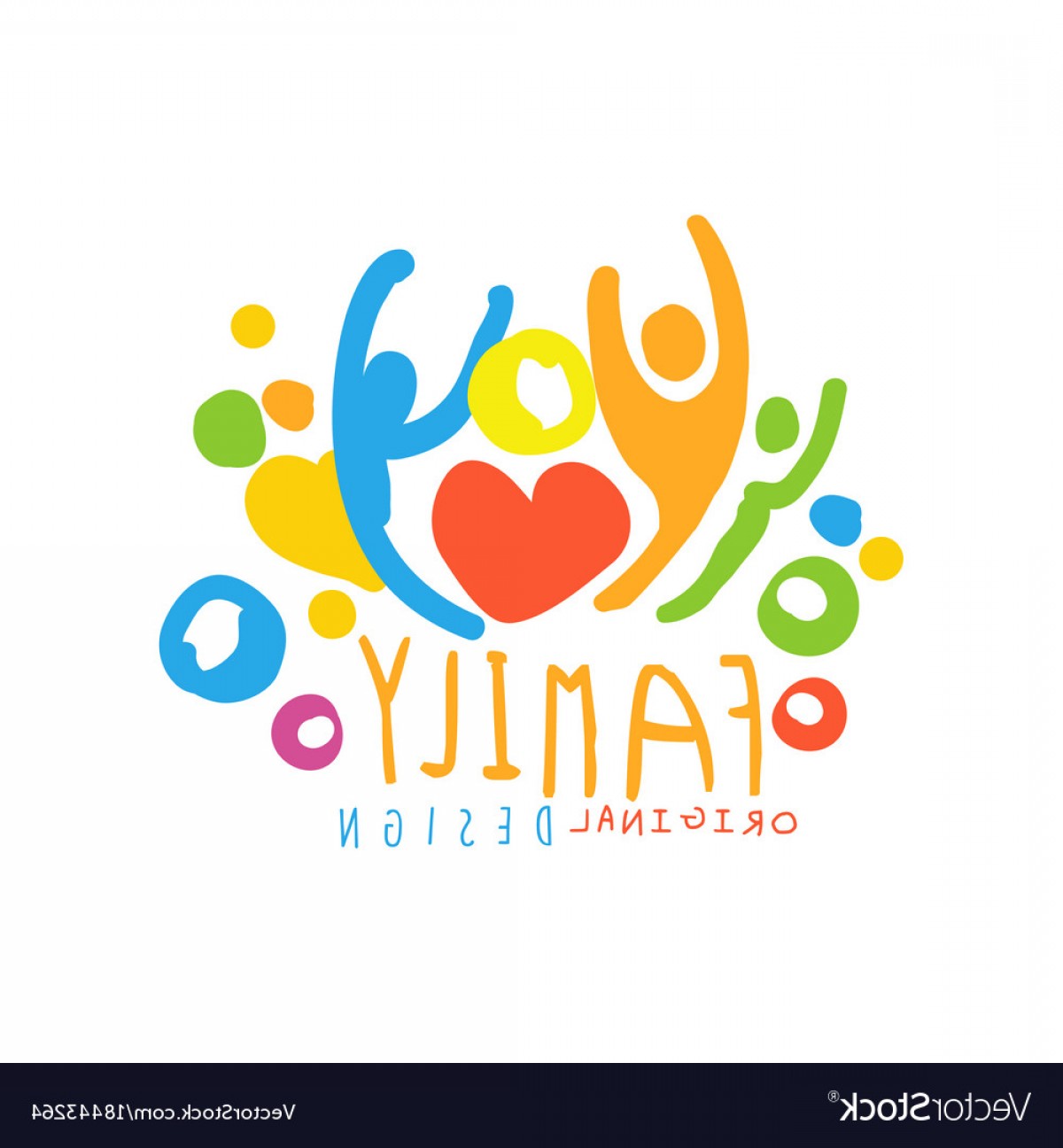 1200x1296 Multicolored Happy Family Logo Design With Simple Vector Shopatcloth
