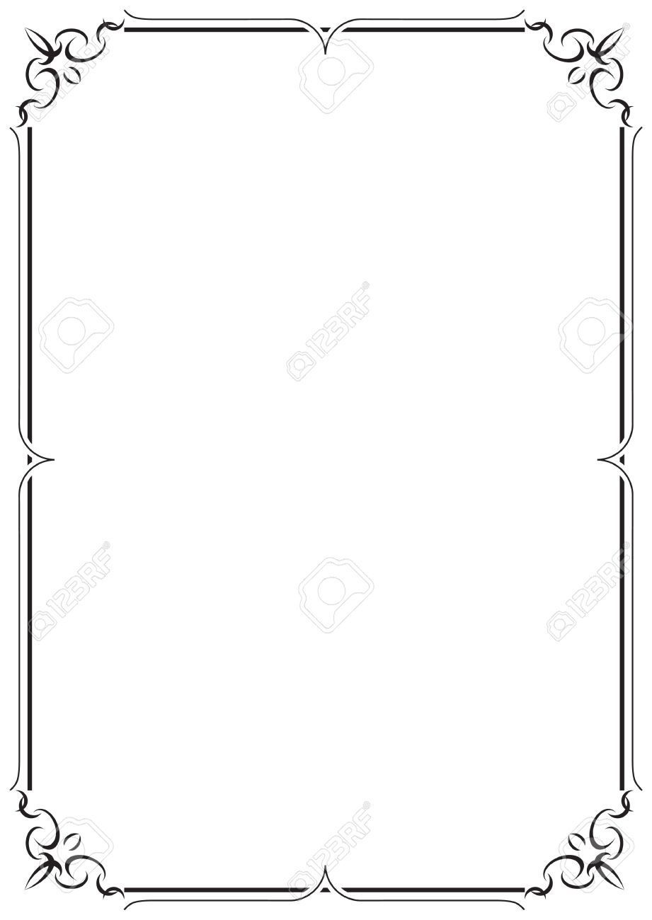 921x1300 Simple Vector Frames And Borders
