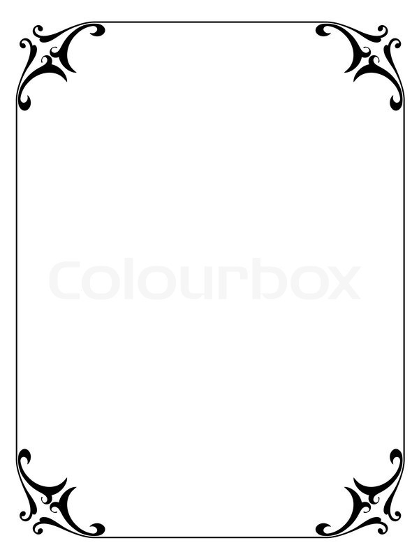 600x800 Simple Ornamental Decorative Frame Stock Vector Colourbox
