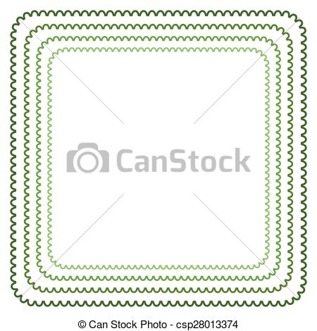 450x470 Vector Frame In Shades Of Green. Vector Simple Frame In Shades Of