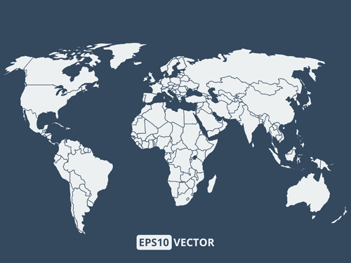 500x375 Simple World Map Vectors Graphcs 02 Free Download