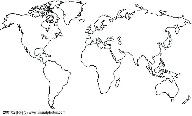 Simple World Map Vector at GetDrawings | Free download