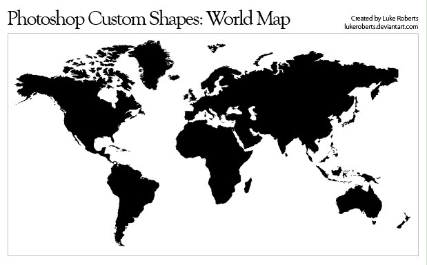 Simplified World Map Vector