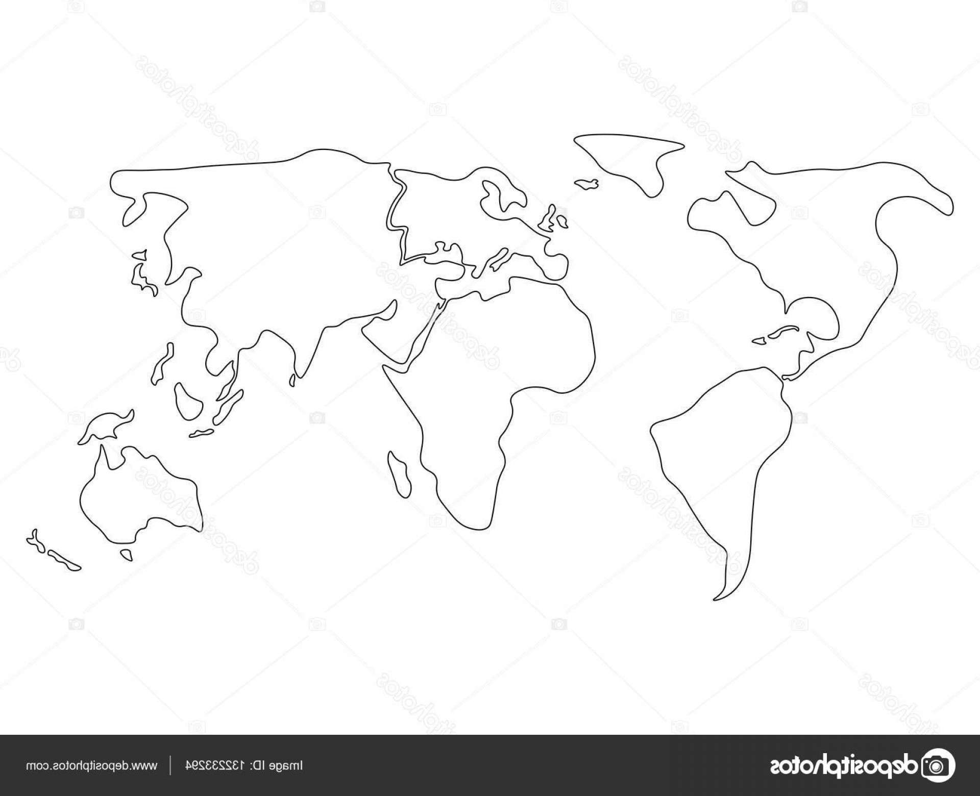 Simplified World Map Vector at GetDrawings | Free download