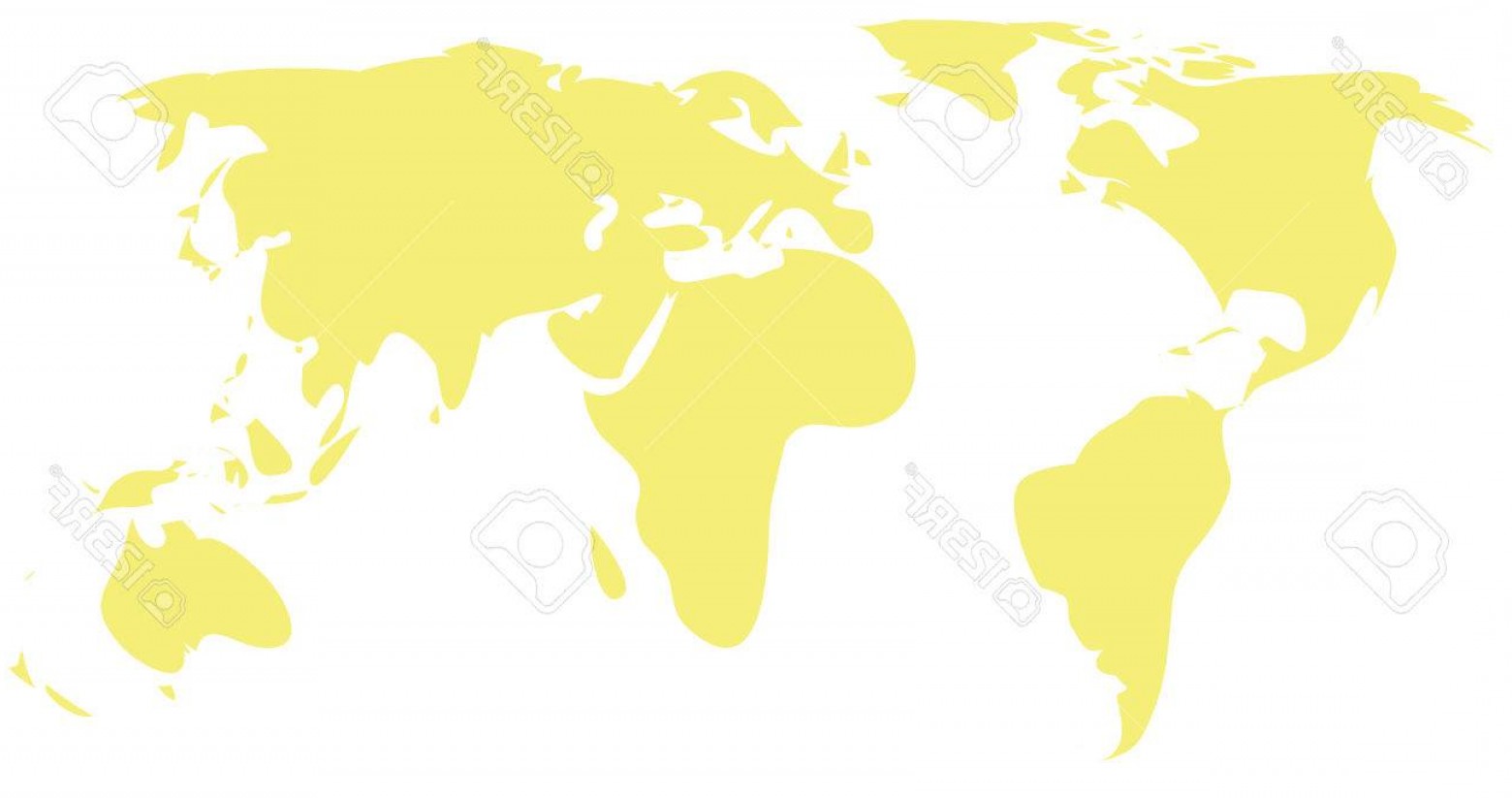 1560x823 Photostock Vector Simple Drawing Yellow World Map Rongholland