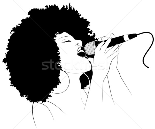 600x500 Jazz Singer Vector Illustration Isabel Da Silva Azevedo (Isaxar