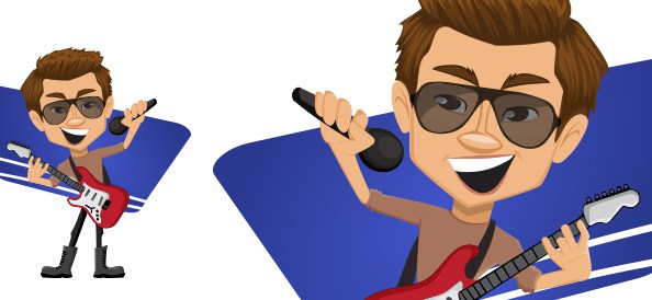 594x274 Vector Singer