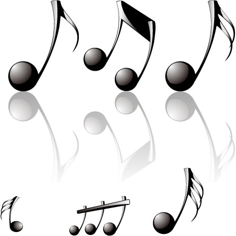 464x464 Music Notes Free Vector Art