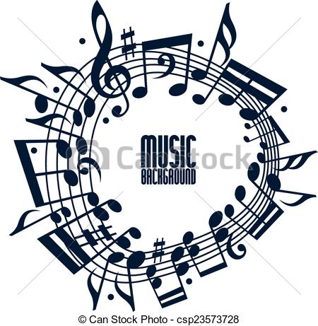 450x461 Simple Single Color Music Background With Notes And Clef. Simple