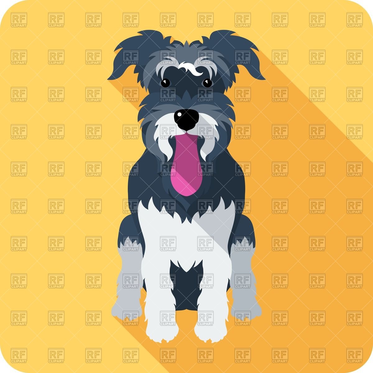 1200x1200 Sitting Dog Miniature Schnauzer