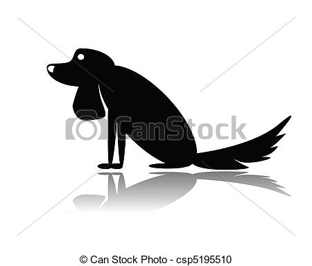 450x384 Vector Iilustration Sad Dog Sitting On White.