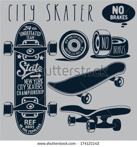 441x470 Skateboard Vector