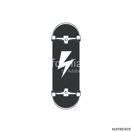 500x500 Skateboard Logo Vector Template Eps