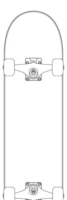 236x700 Skateboard Template Free Design