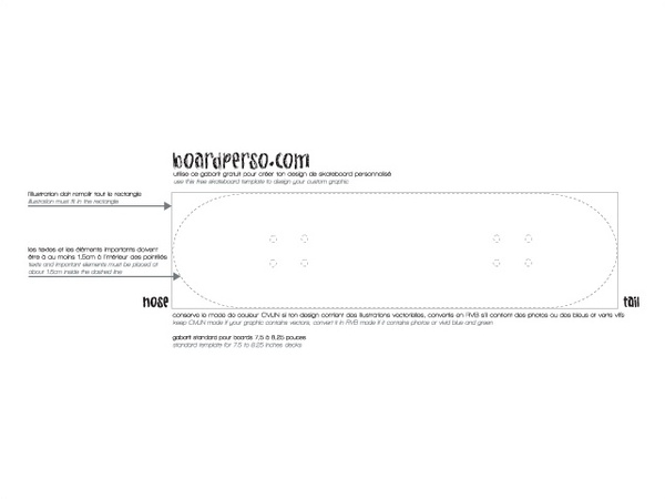 600x450 Skateboard Template By Free Vector In Encapsulated