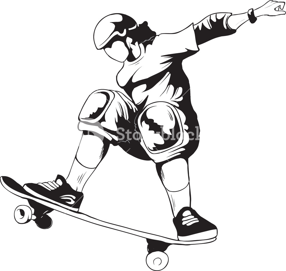 1000x948 Vector Skater Royalty Free Stock Image