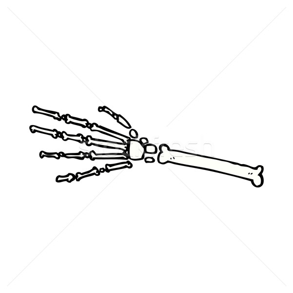 600x600 Comic Cartoon Skeleton Hand Vector Illustration Lineartestpilot