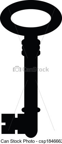 202x470 Skeleton Key Silhouette 3. The Third Vector Silhouette Of An Old