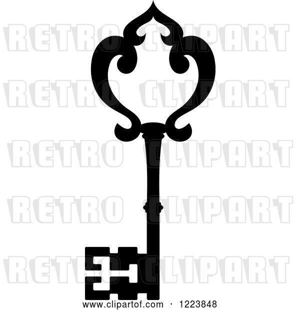 600x620 Vector Clip Art Of Retro Antique Skeleton Key 40 By Vector