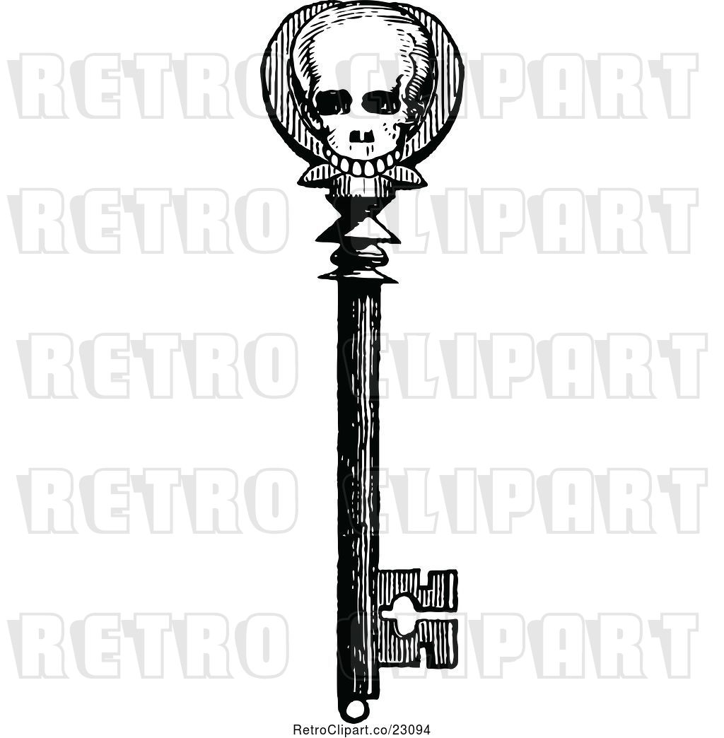 1024x1044 Vector Clip Art Of Retro Skull Skeleton Key By Prawny Vintage