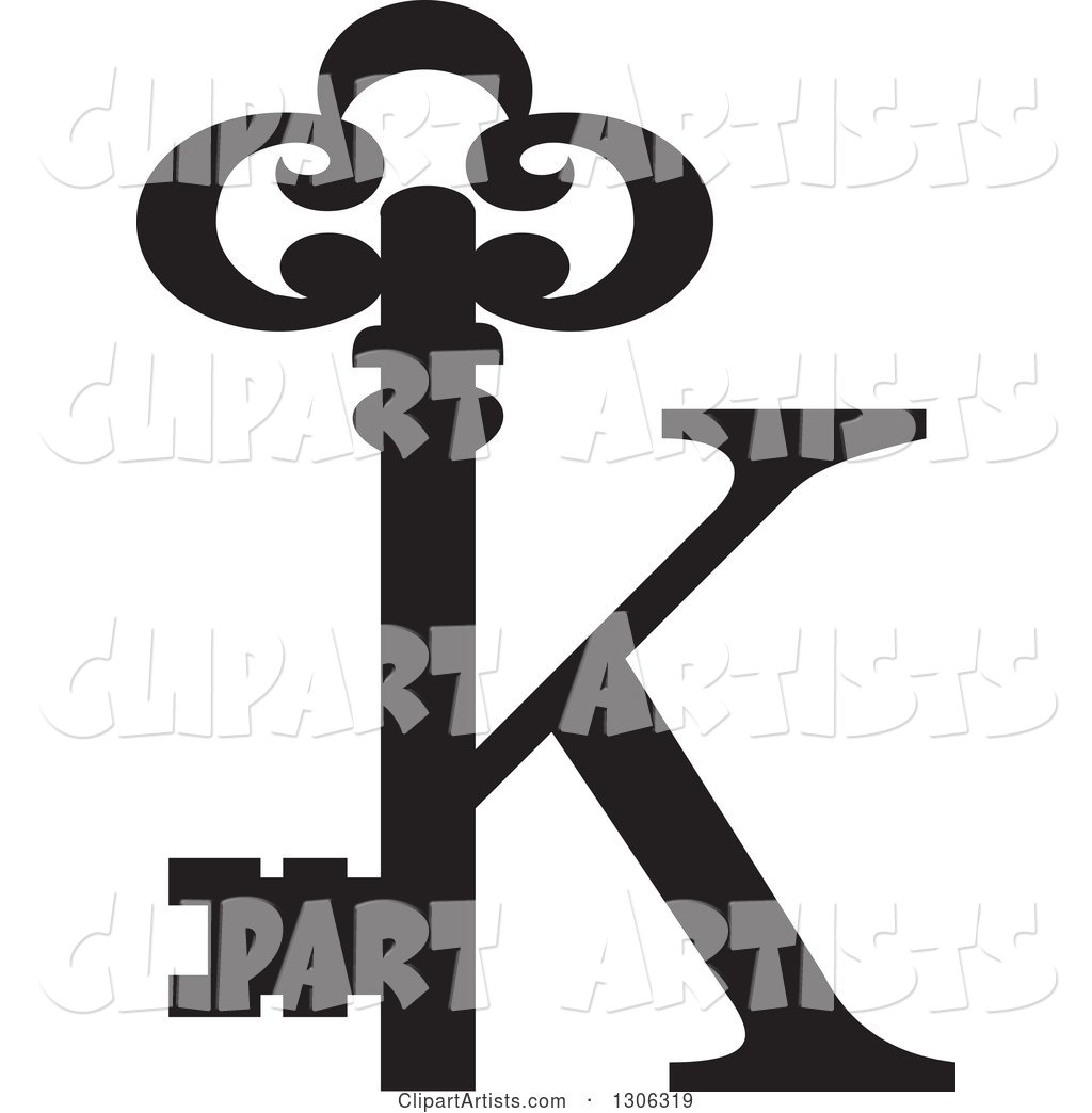 1024x1044 Black Abstract Skeleton Key Alphabet Letter K Logo Clipart By Lal
