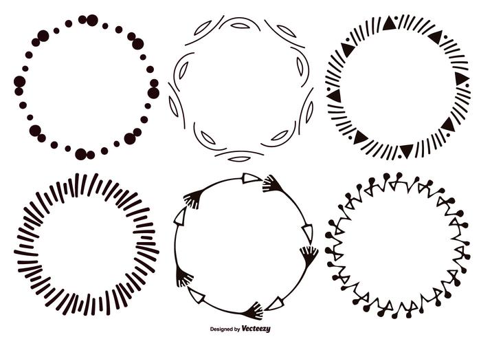 700x490 Decorative Sketchy Vector Frames Collection