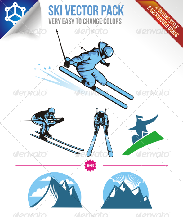 590x700 Ski Vector Pack By Koyoiki Graphicriver