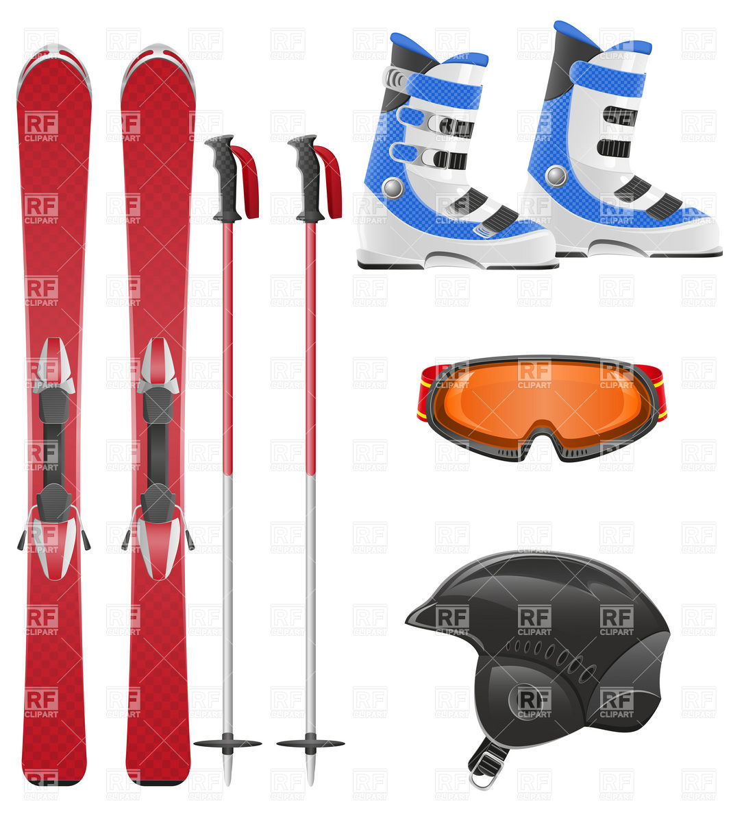 1067x1200 Ski Equipment Icon Set Vector Image Vector Artwork Of Sport And