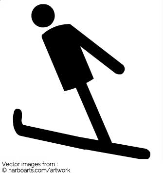 335x355 Download Stickman Jumping On Ski