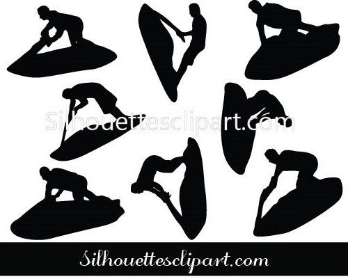 500x401 Jet Ski Silhouette Vector Download Free Holiday Vector Graphics