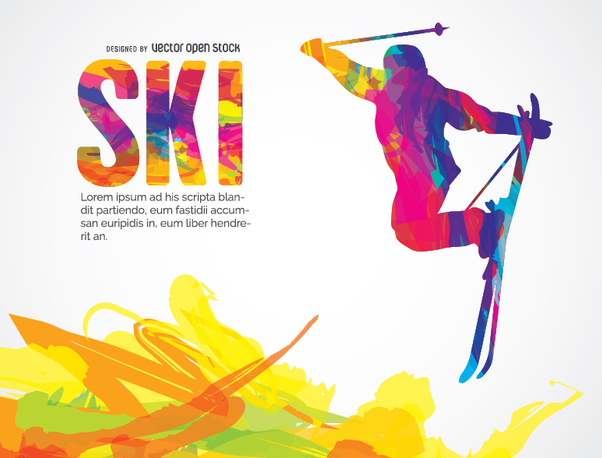 602x458 Ski Colorful Design Free Vector Download 338443 Cannypic