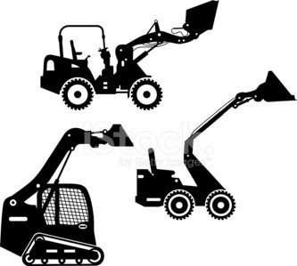 333x299 Skid Steer Heavy Construction Vector Illustra Stock Vectors