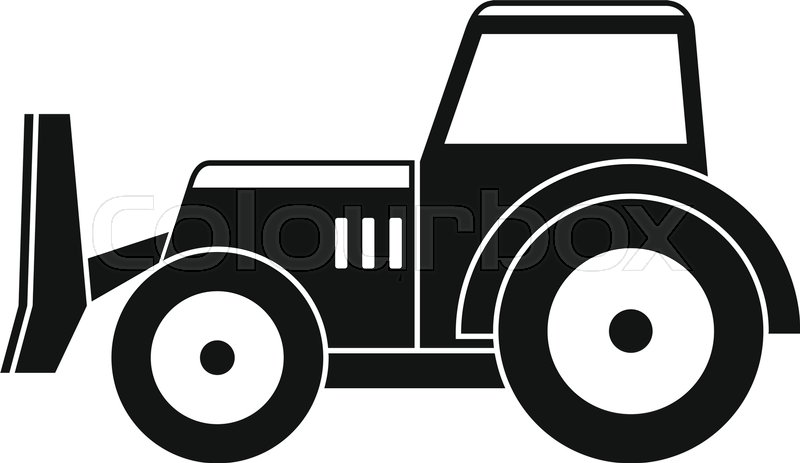 800x463 Skid Steer Loader Bulldozer Icon In Simple Style Isolated Vector