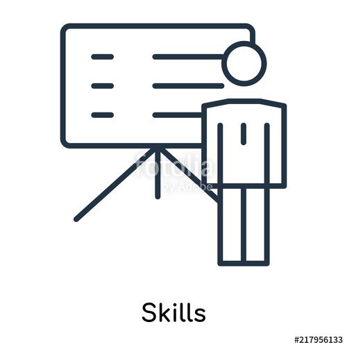 500x500 Skills Icon Vector Isolated On White Background, Skills Sign