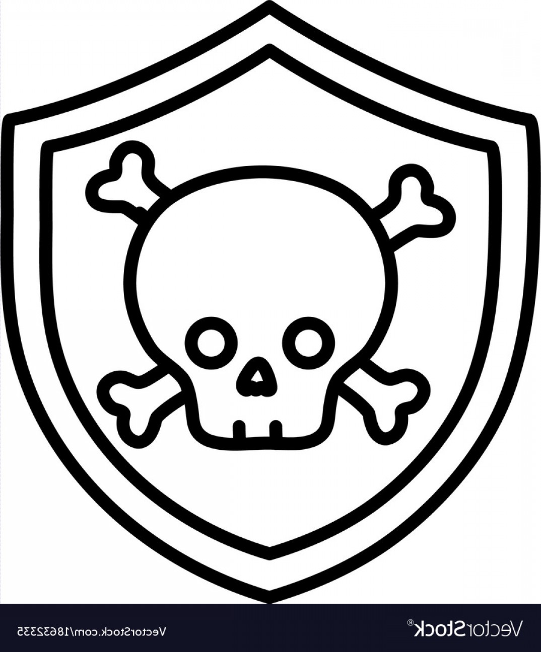 1074x1296 Line Security Shield With Dangerous Skull Bones Vector Arenawp