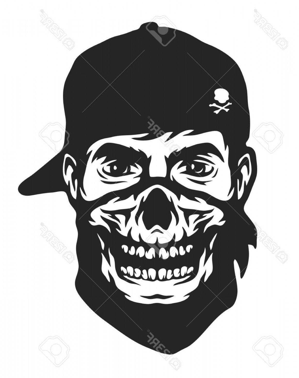 1234x1560 Photostock Vector The Guy In The Bandana With A Skull Pattern