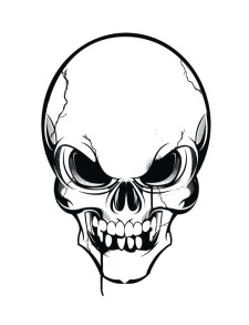 225x293 Skull Vector Free Vector 4vector