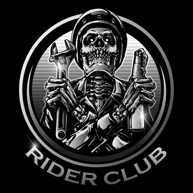 626x626 Skull Rider Logo Vector Premium Download