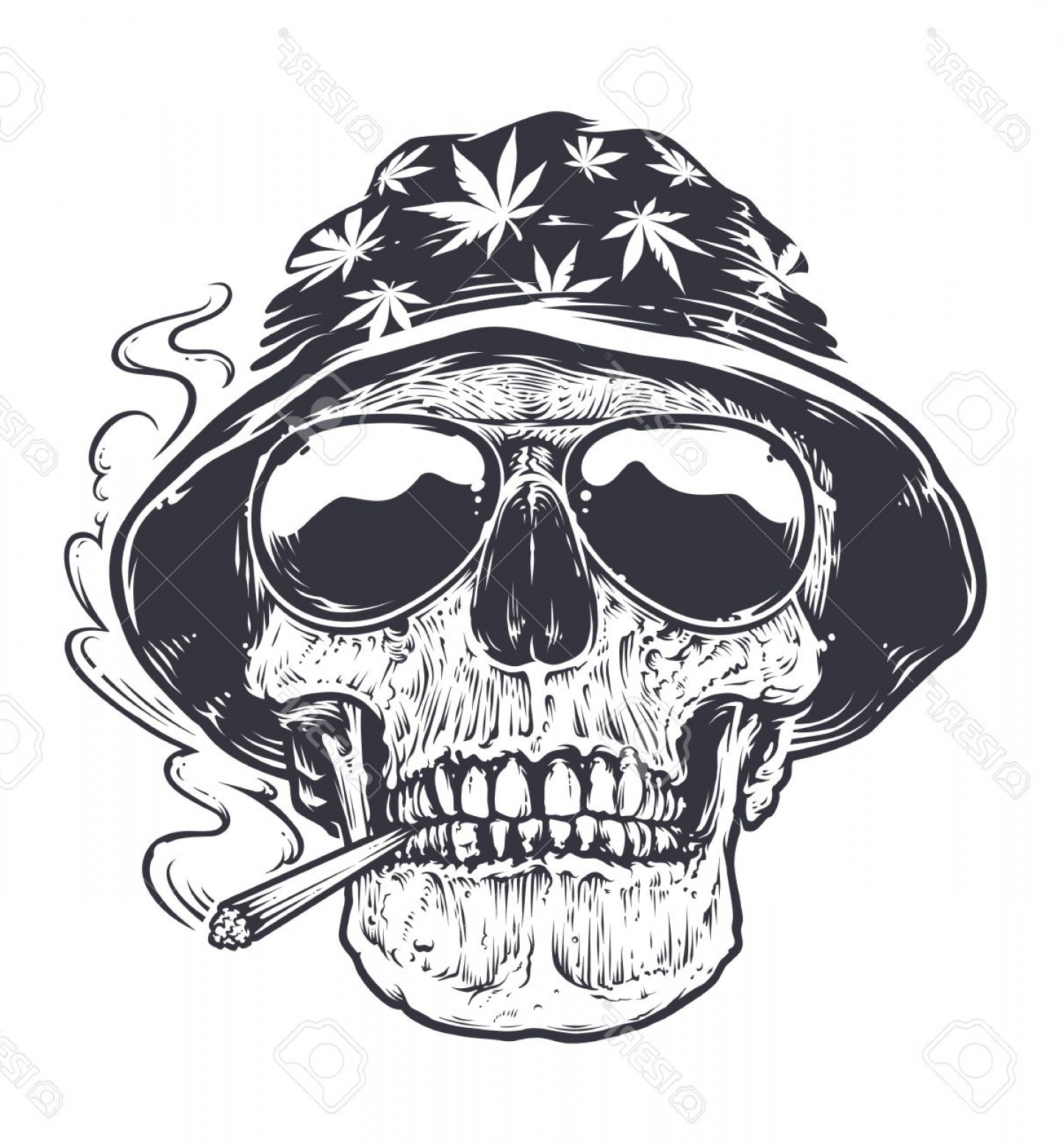 1447x1560 Photostock Vector Rastaman Skull Vector Art Skull In Hat With